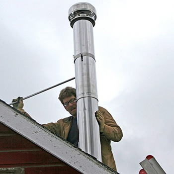 Проход дымохода из нержавейки через крышу